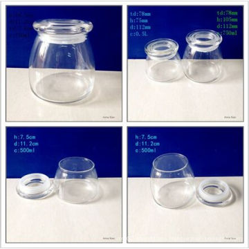 500ml and 750ml Borosilicate Chocolate Jars with Glass Lids